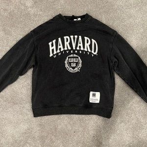 H&M Gray/black Harvard Sweatshirt